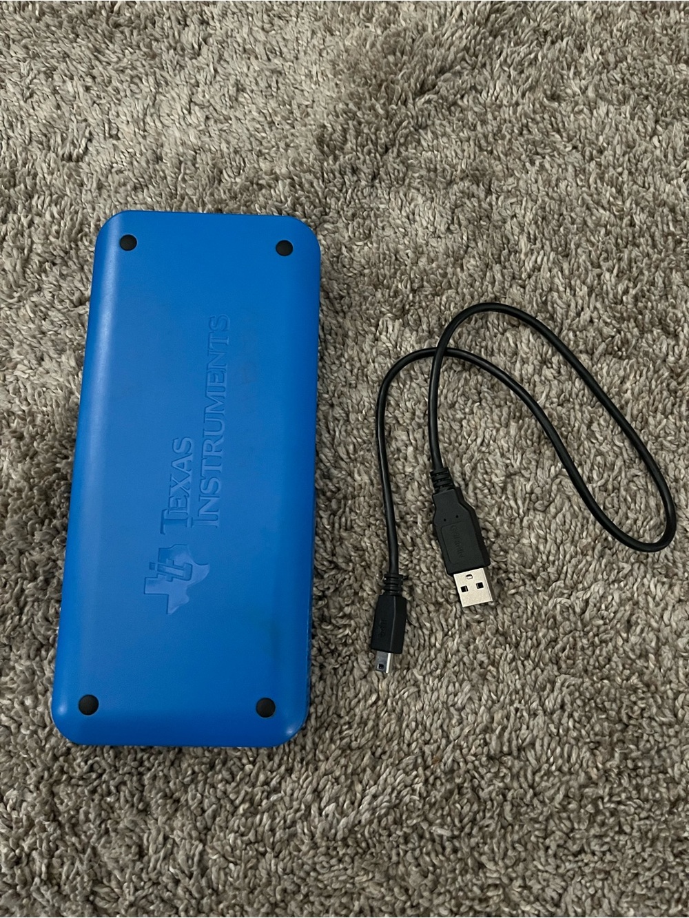 Texas Instruments TI-84 Plus CE Graphing Calculator Blue With Charger And Cover